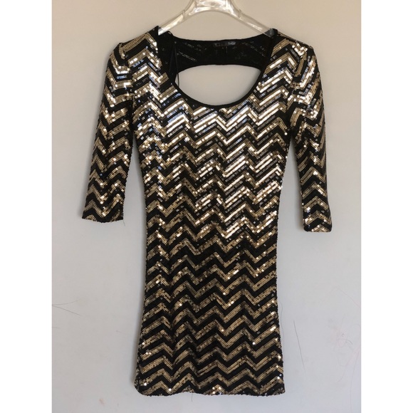 Babe Chevron Sequin dress - Picture 4 of 8